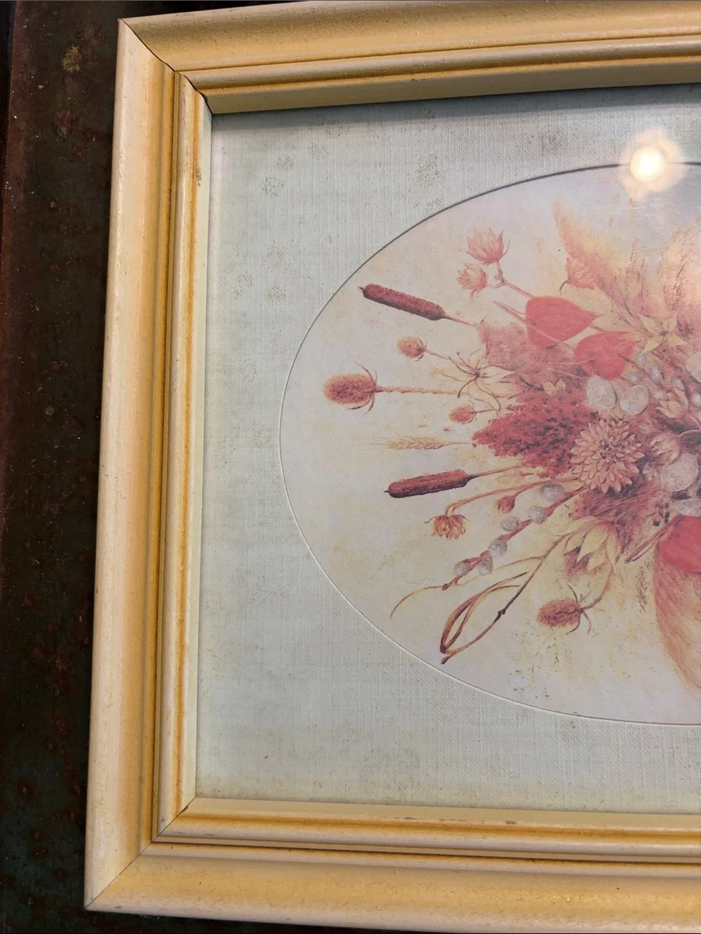 Vintage 1970s Robert Laessig Framed Autumn Floral Prints-Set of 2-VTG Condition